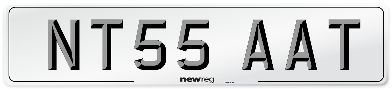 NT55 AAT Number Plate from New Reg